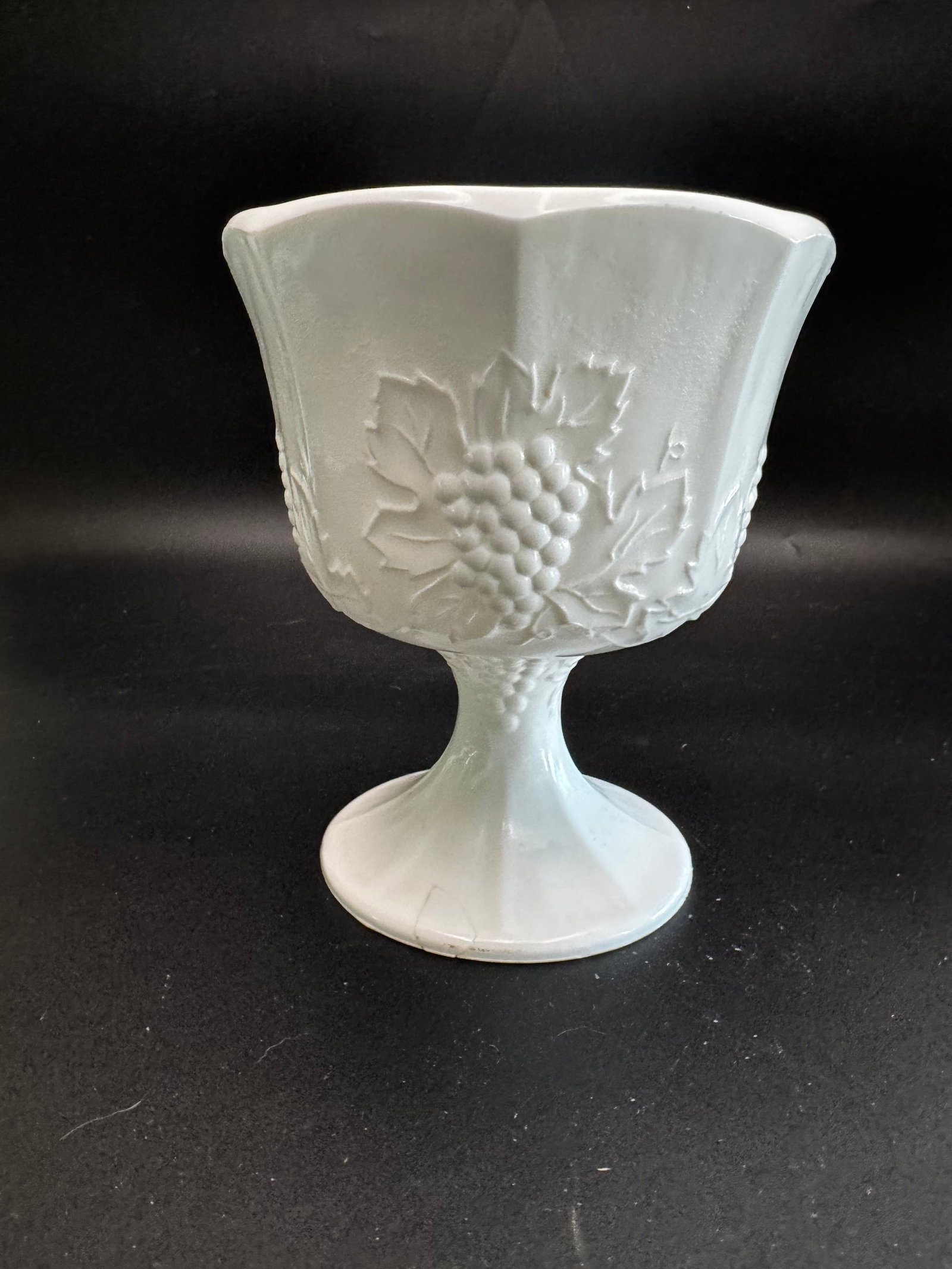 Vintage Indiana Glass Compote in the Harvest Milk Glass (1 of 9)