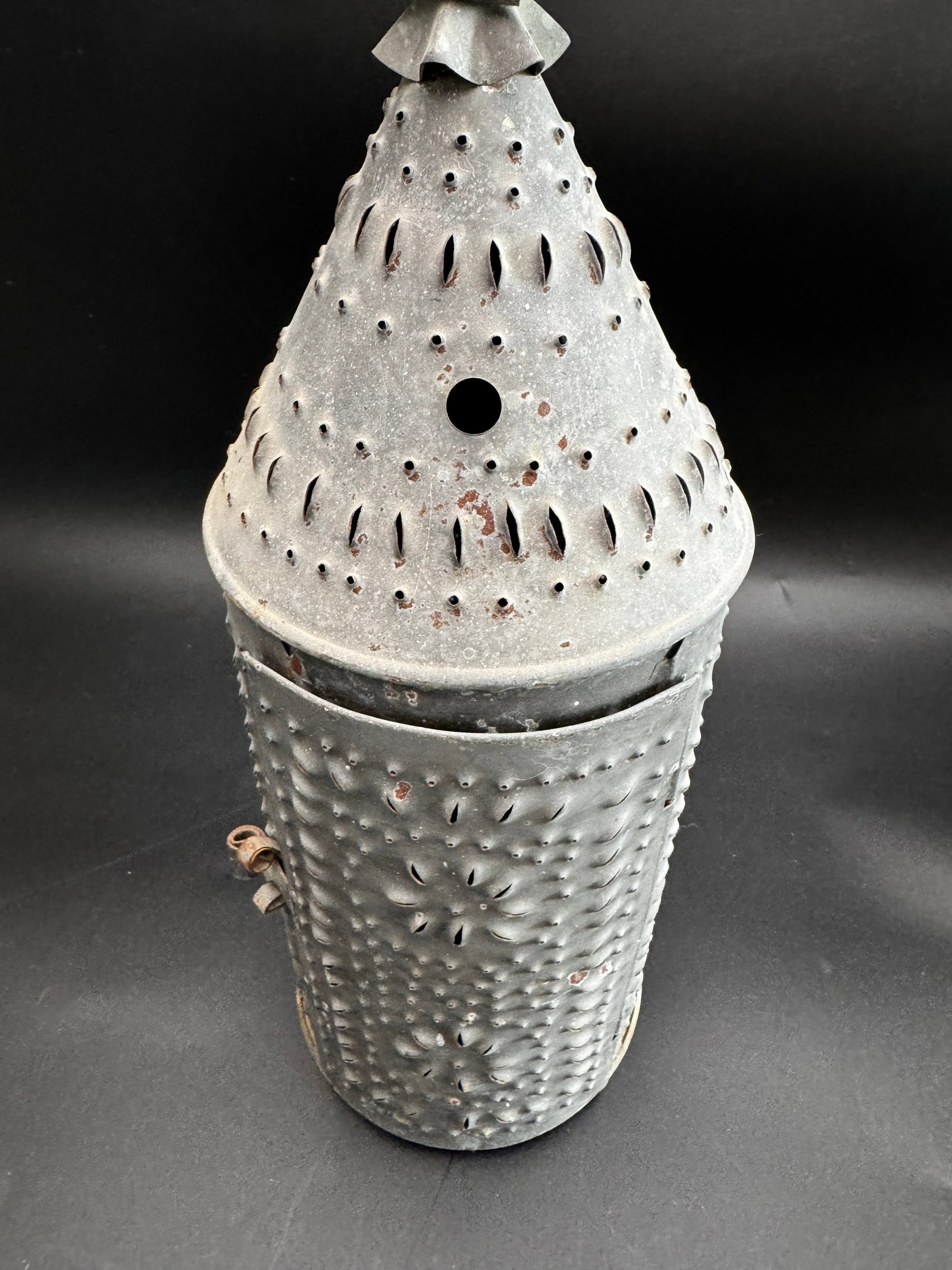 Rustic Pierced-Tin Candle Lantern - 2