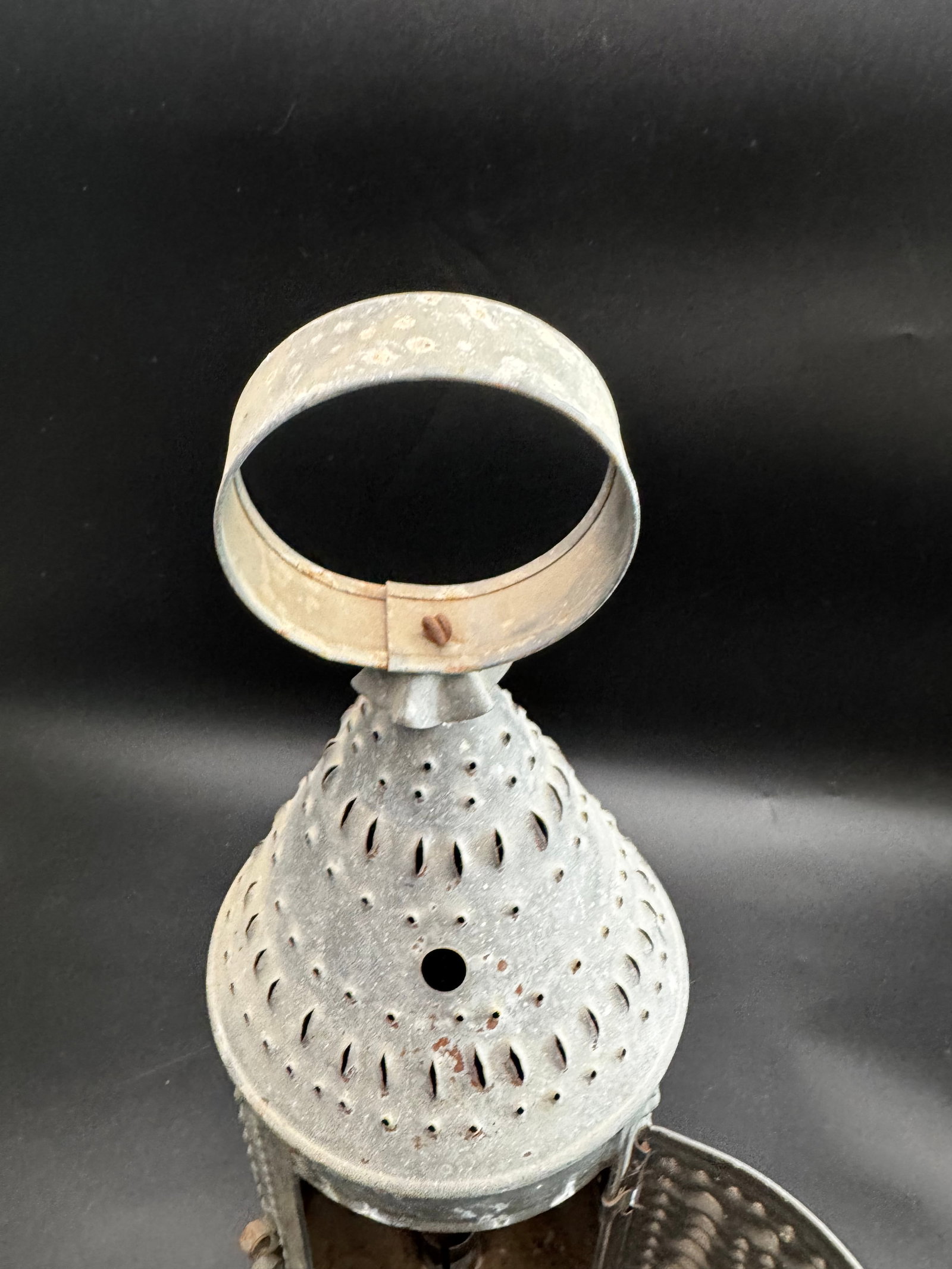 Rustic Pierced-Tin Candle Lantern - 7