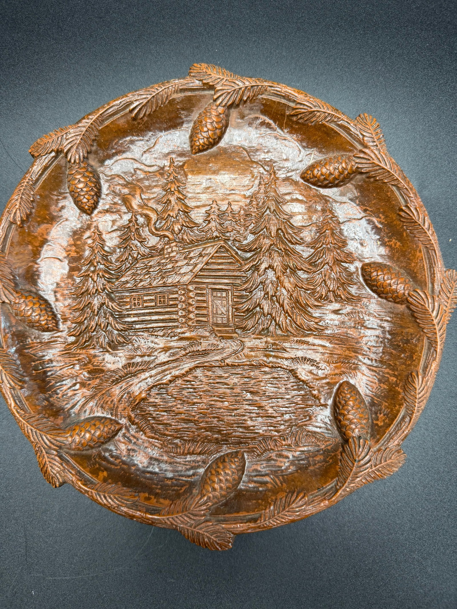 Decorative Pinecone Plate - 2