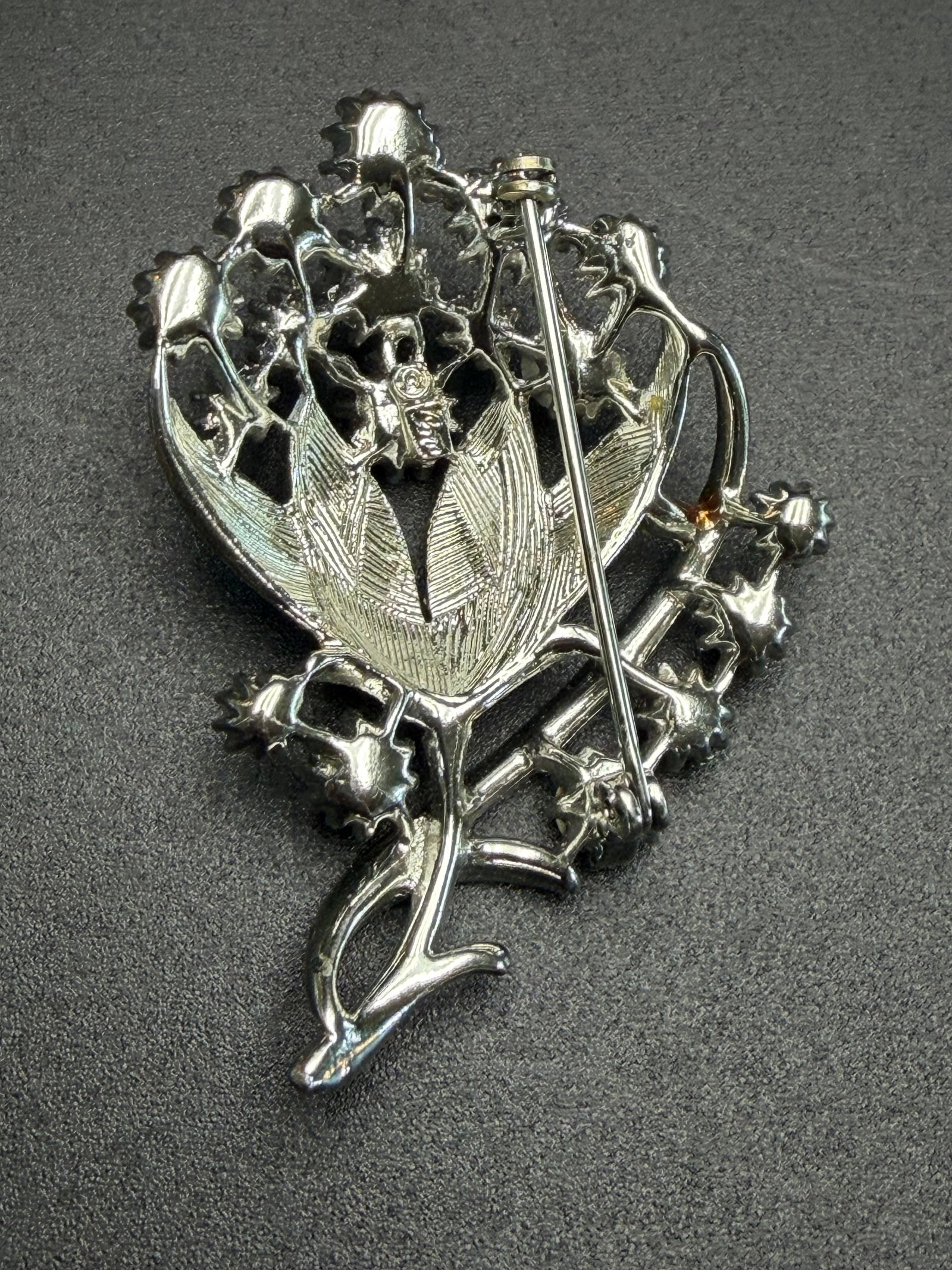 Floral Gem Brooch - 7