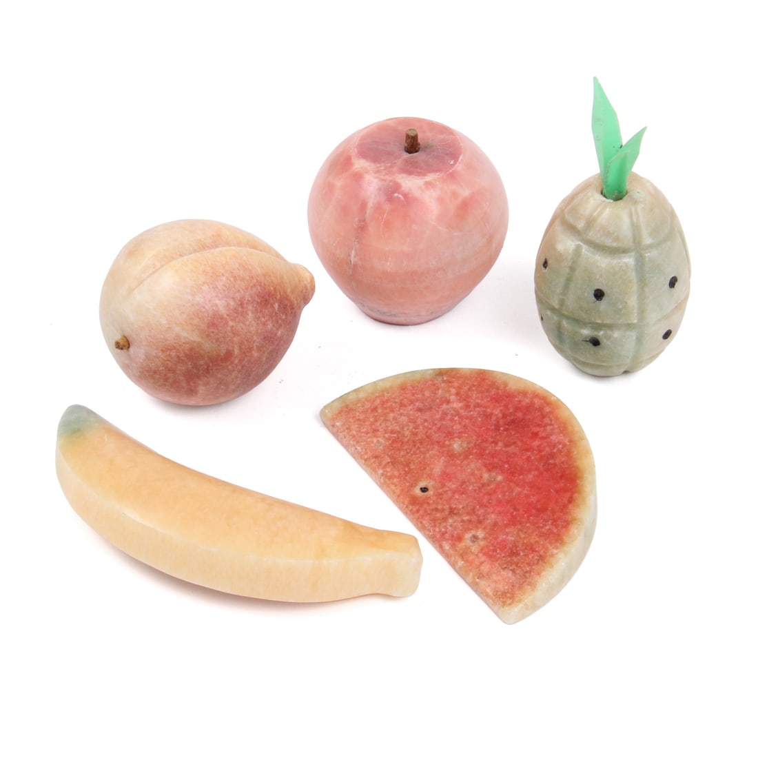 Collection of Carved Stone Fruit Sculptures (1 of 5)
