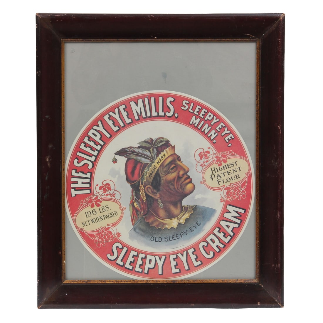 Framed Sleepy Eyed Mills Eye Cream Barrel Lithograph Advertisement (1 of 8)