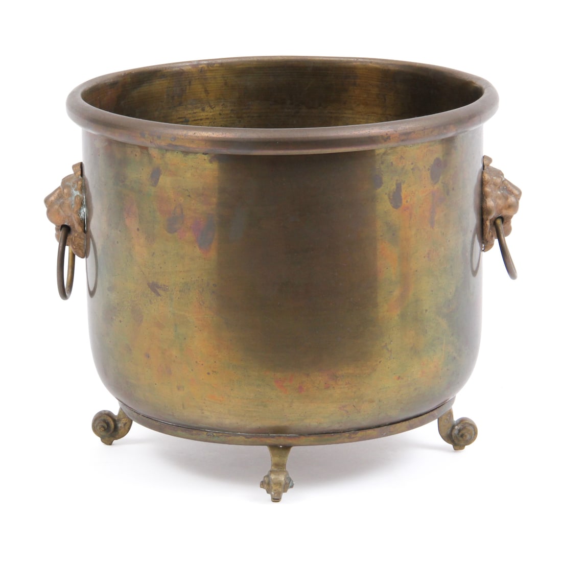 Vintage Brass Planter With Lion Head Handles (1 of 9)