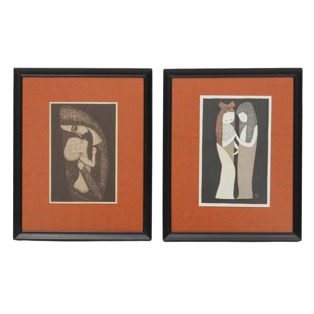Pair of Japanese Woodblock Prints (1 of 7)