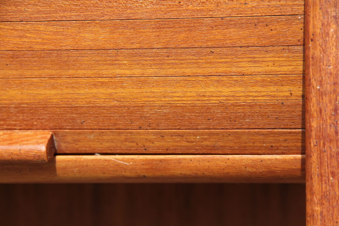 Danish Teak Tambour Phone Table - 14