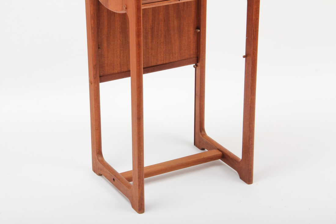 Danish Teak Tambour Phone Table - 3