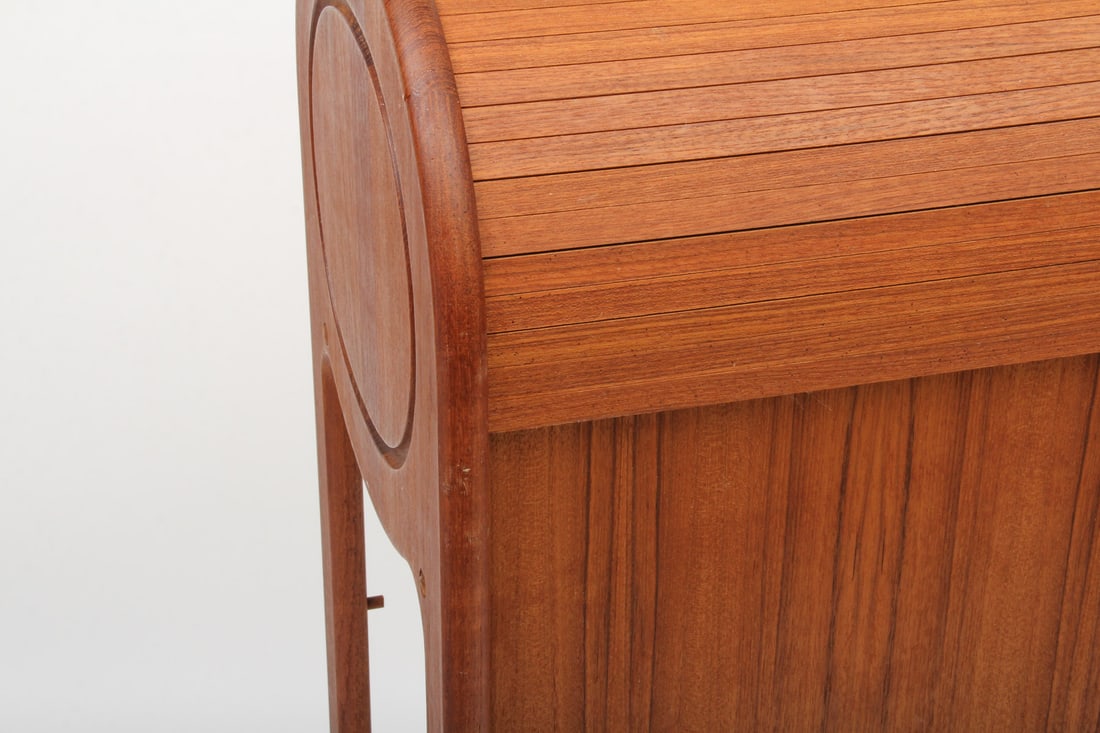Danish Teak Tambour Phone Table - 6
