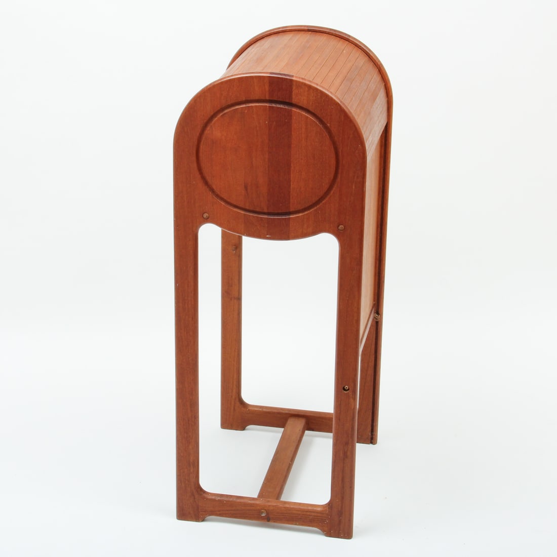 Danish Teak Tambour Phone Table - 8
