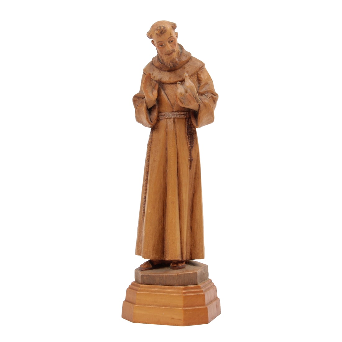 Anri Wood Carved Sculpture: A vintage wood sculpture by Anri. 2w, 7h inches.