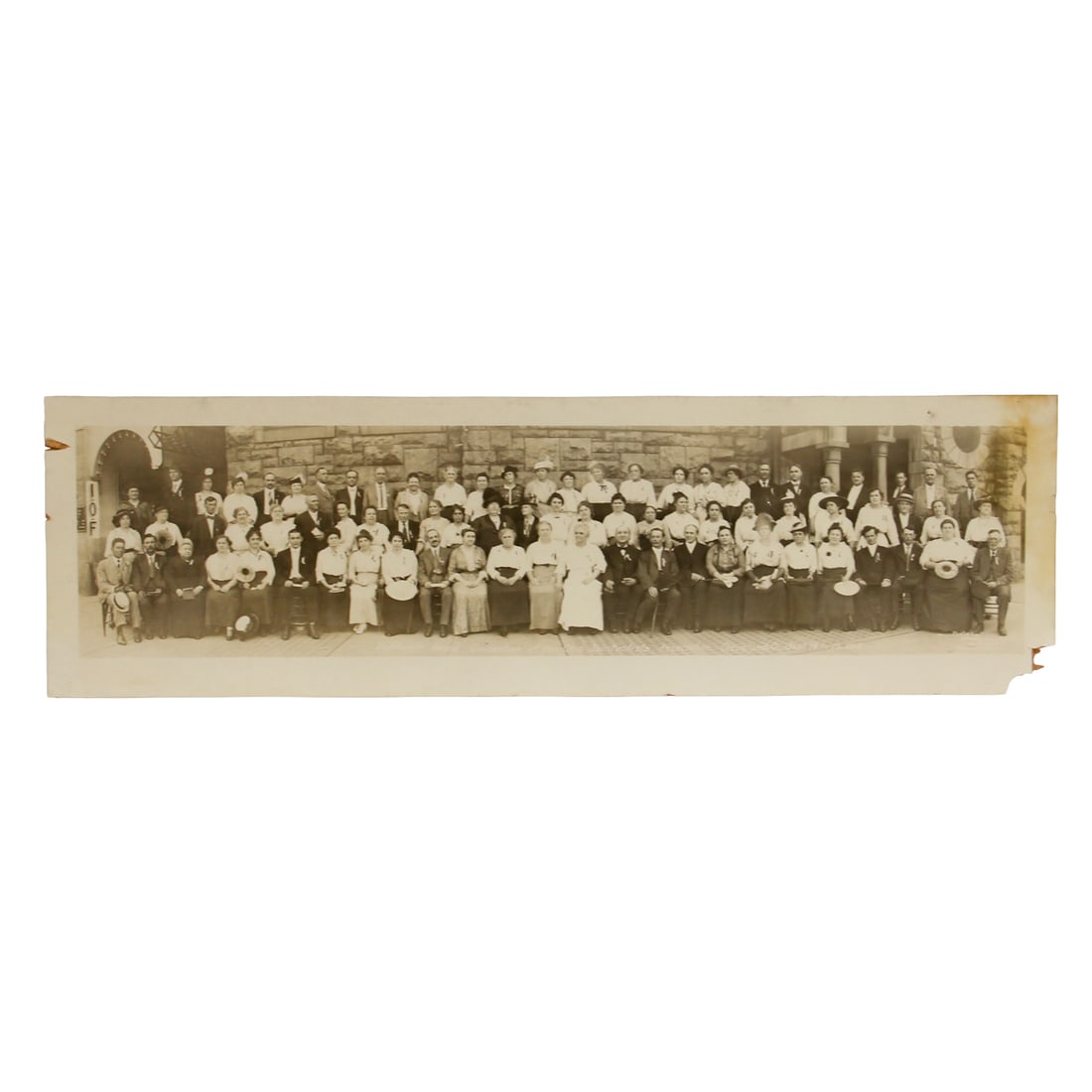 1915, Eighteenth Annual Convention of the Ohio Spiritualists Convention: An antique photo with inscription to bottom that reads "Eighteenth Annual Convention of the Ohio Spiritualists Association. Cleveland, O. Spet. 16 to 19 1915", inscription to bottom right reads