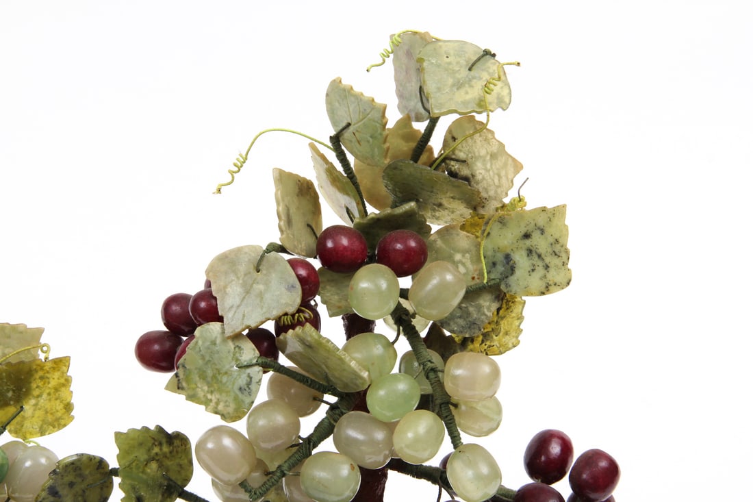 Jade Grape Tree Sculpture - 2
