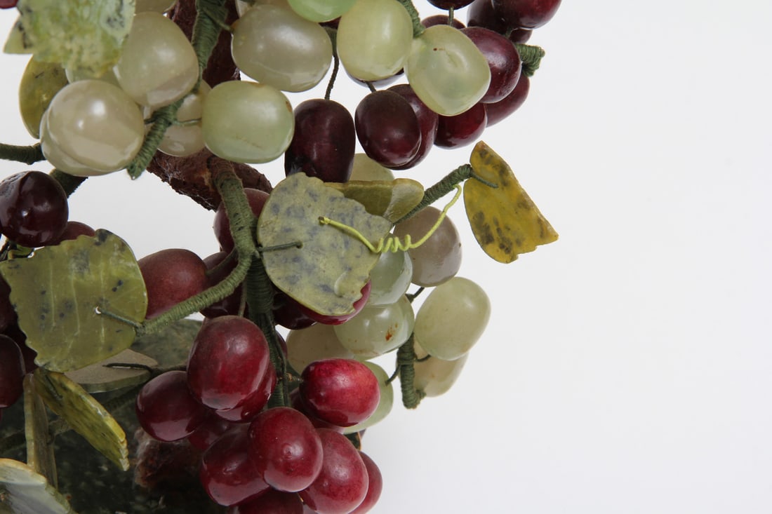 Jade Grape Tree Sculpture - 7