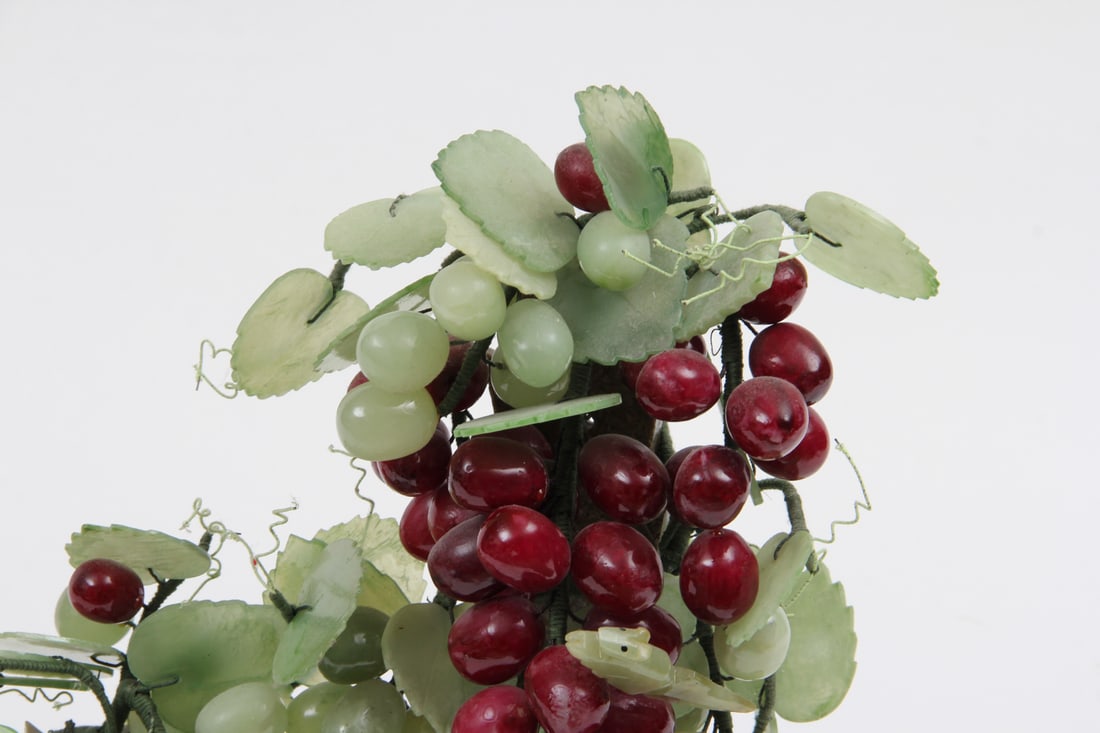 Jade Grape Tree Sculpture - 2