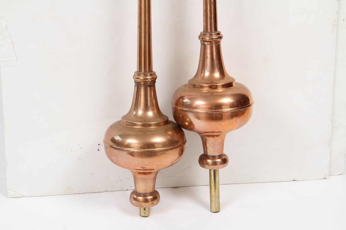 36" Handmade Copper Finials, Pair - 2
