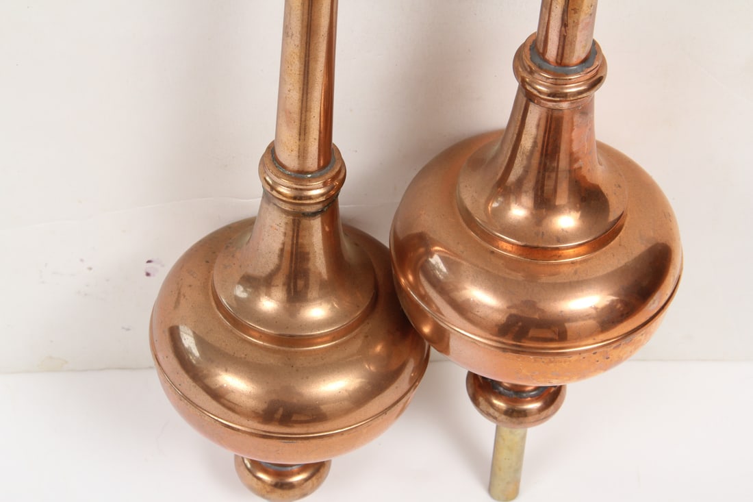 36" Handmade Copper Finials, Pair - 4