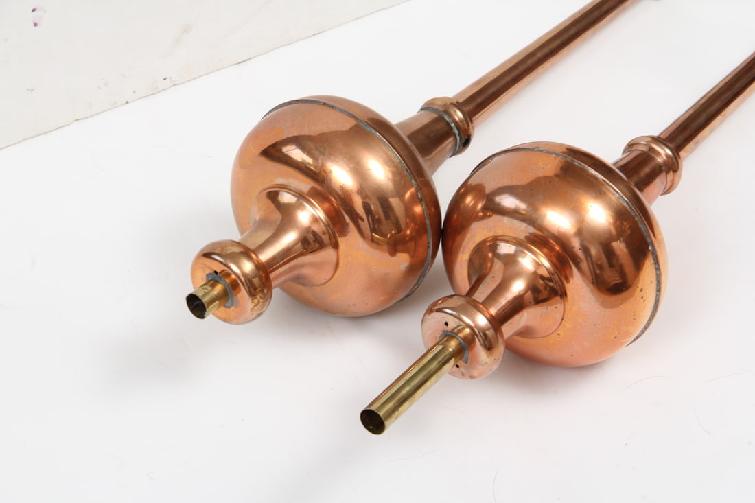 36" Handmade Copper Finials, Pair - 5