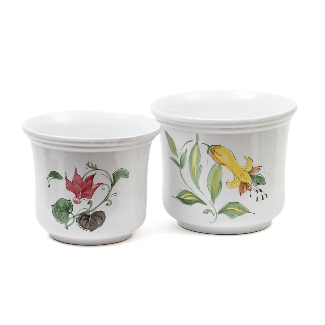 Glazed Terrocotta Italian Hand Painted Planters (1 of 6)