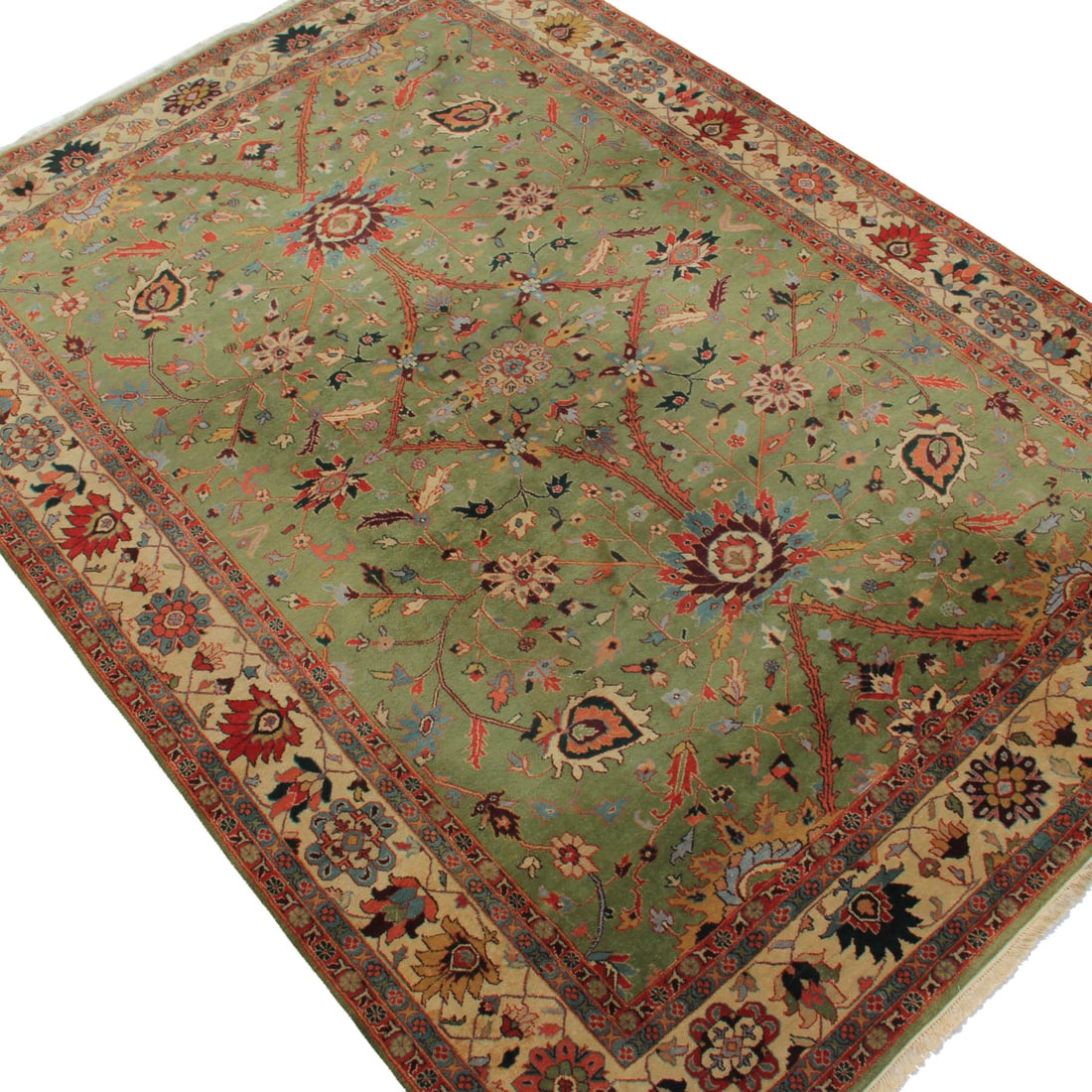 9' 8"x 14' Agra Hand-Knotted Wool Rug (1 of 20)