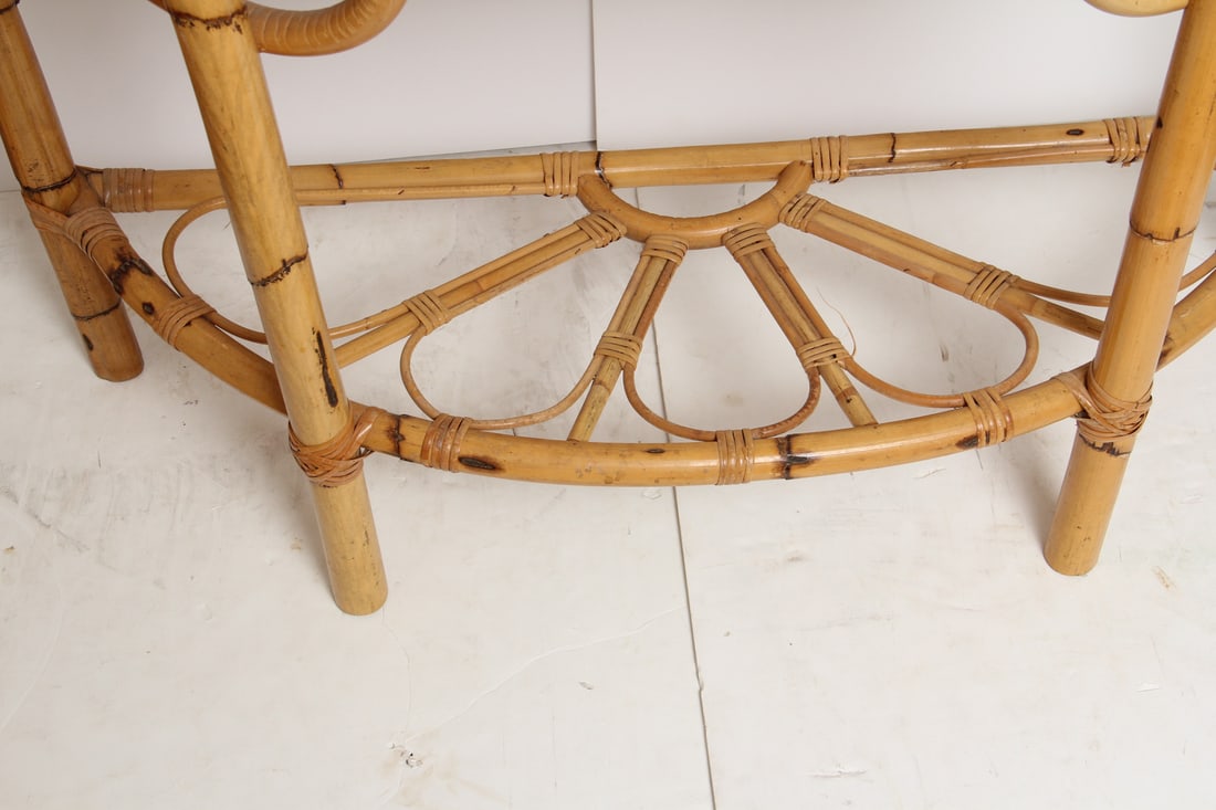 Rattan Demilune Table - 4