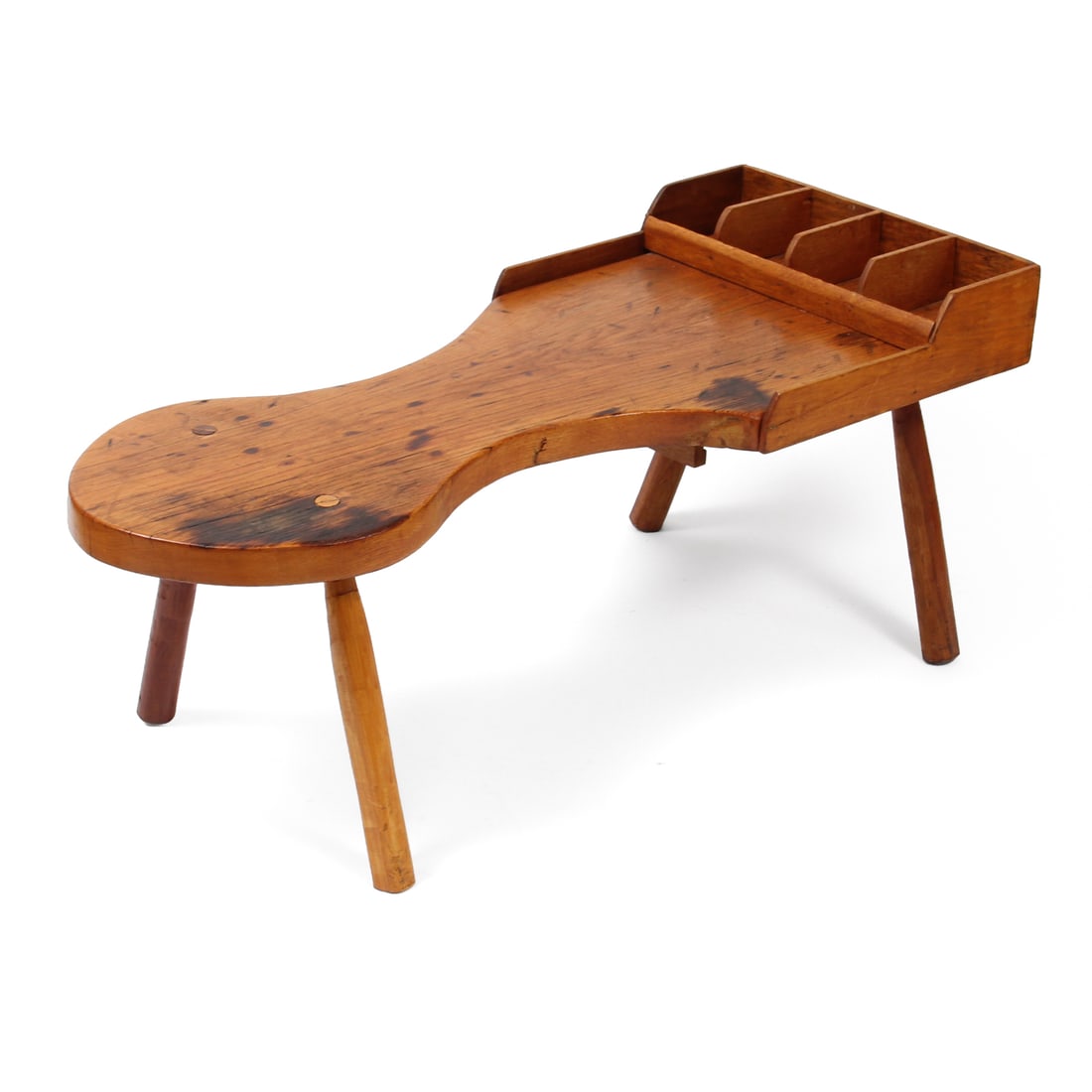 Cobblers Bench: A vintage wood cobblers bench. 45w, 19h, 19.5d inches.