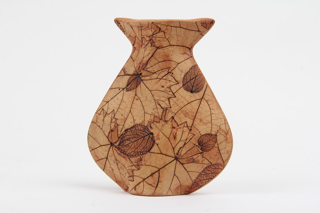 Meyer Pressed Leaf Ceramic Vase, 2003 - 5