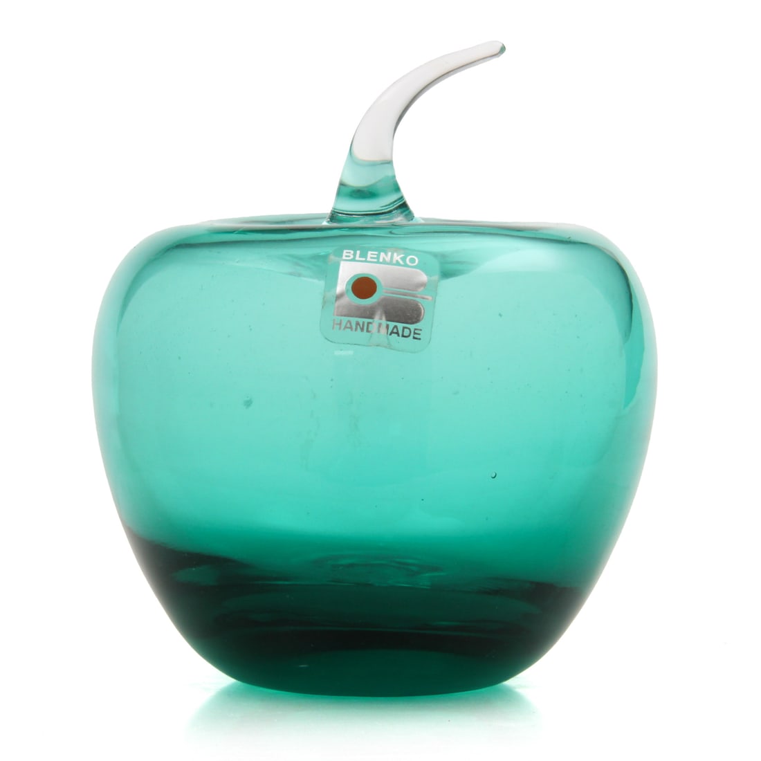 Vintage Blenko Green Glass Apple (1 of 5)