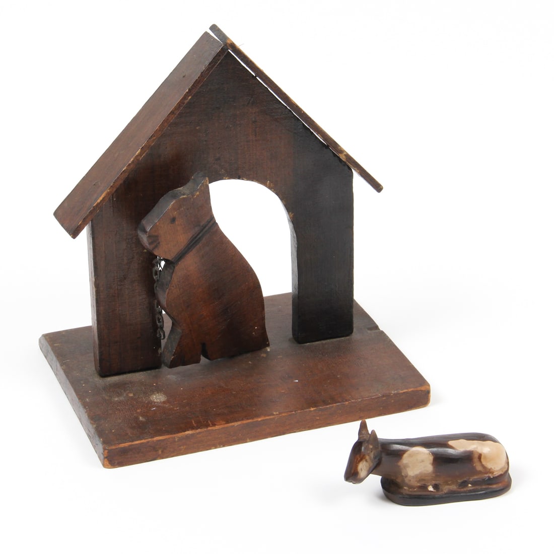 Folk Art Animal Scultpures, Pair (1 of 9)