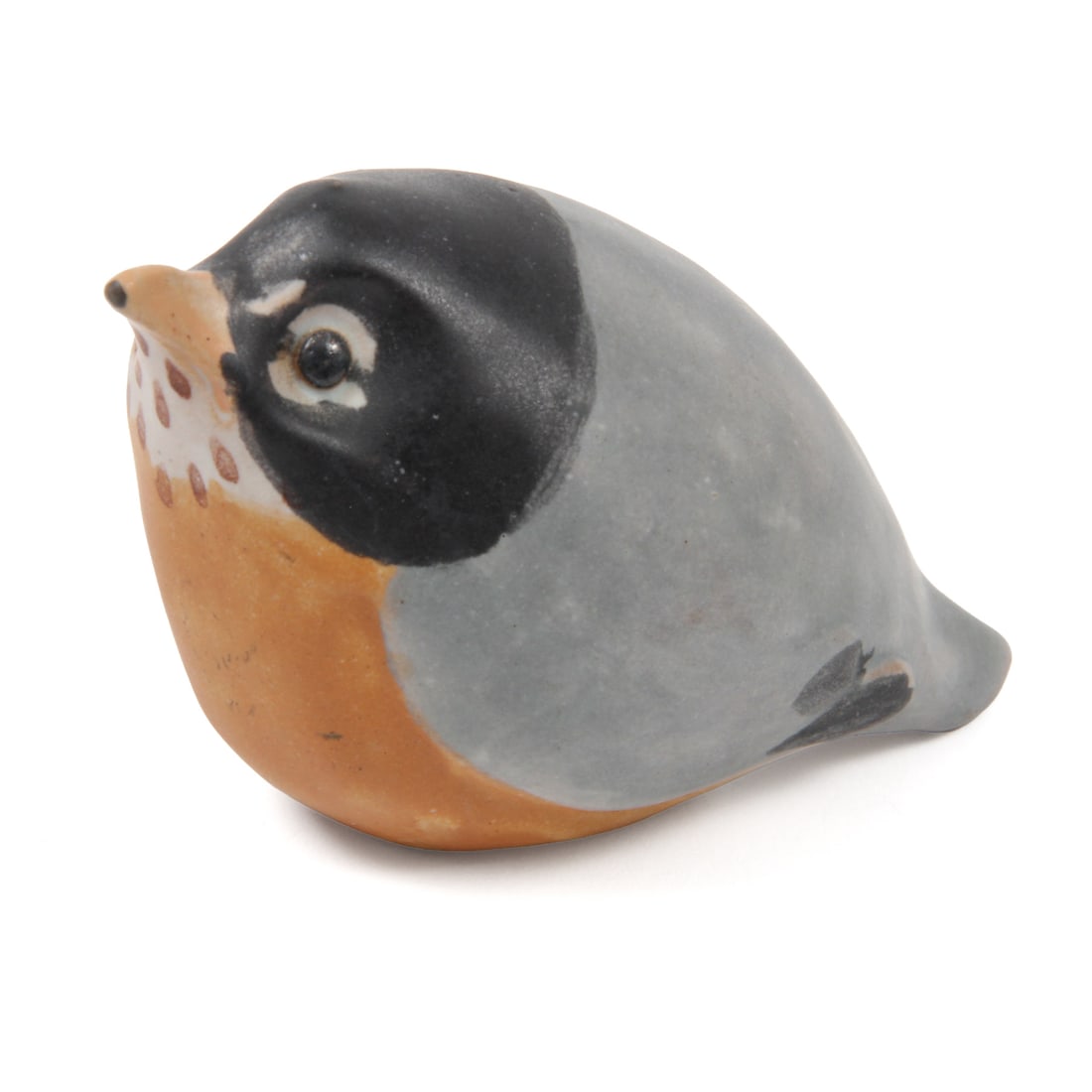 Micahel Fromme Studio Pottery Ceramic Bird: A ceramic studio pottery bird by artist Michael Fromme. Signed to bottom. 4l, 2.5w inches.
