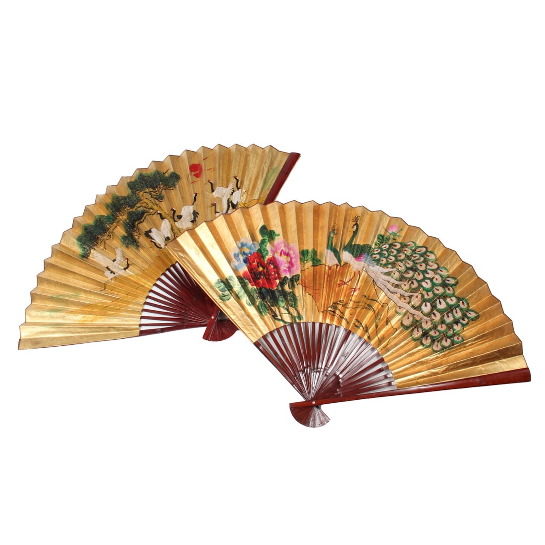 Pair of Hand-Painted Chinese Fans (1 of 12)