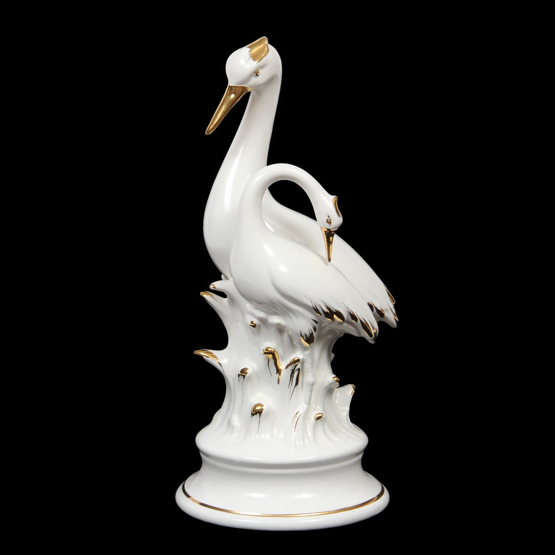 Italy Capodimonte Porcelain Cranes Sculpture (1 of 7)