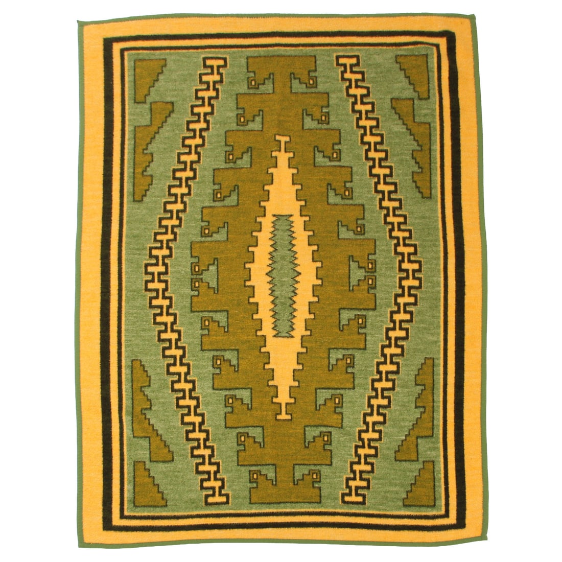 Vintage Southwestern Fleece Green Blanket (1 of 9)