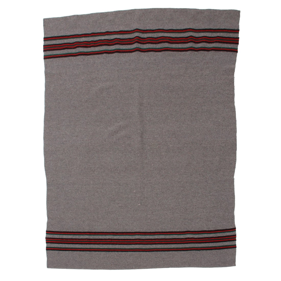 Vintage Grey Greenlander Wool Blanket: A vintage Greenlander grey wool blanket. 58w, 75l inches.