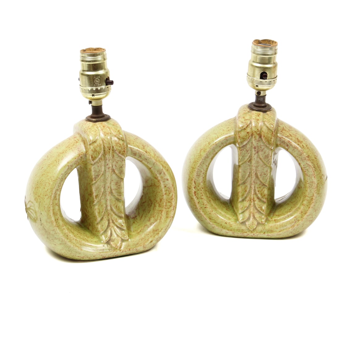 Pair of Mid Century Modern Pottery Lamps (1 of 6)