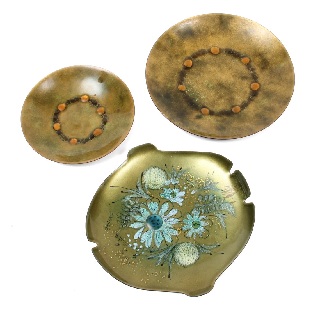 Mid Century Modern Enamel Plates, Sasha Brastoff (1 of 4)