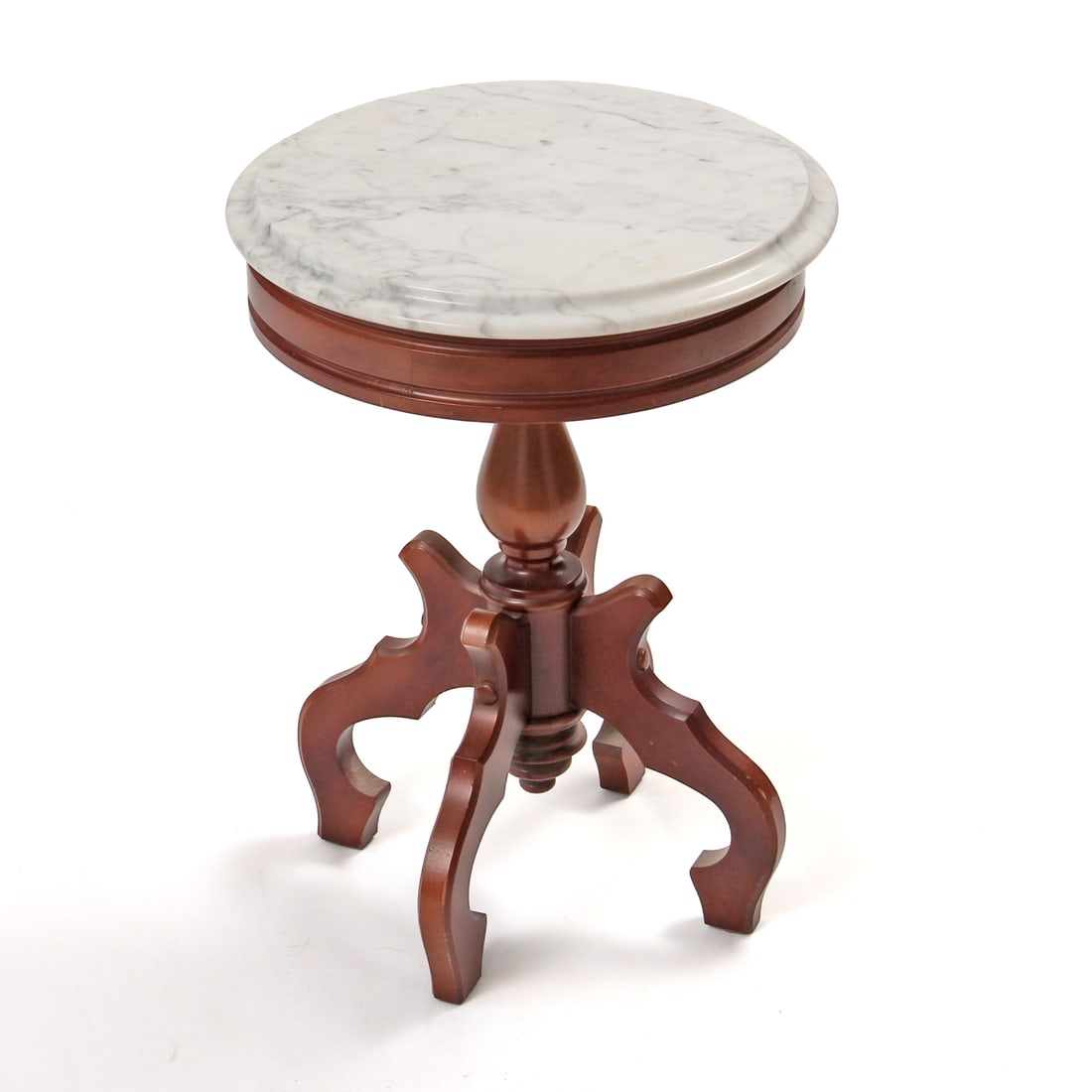 Vintage Victorian Marble & Wood Side table (1 of 7)