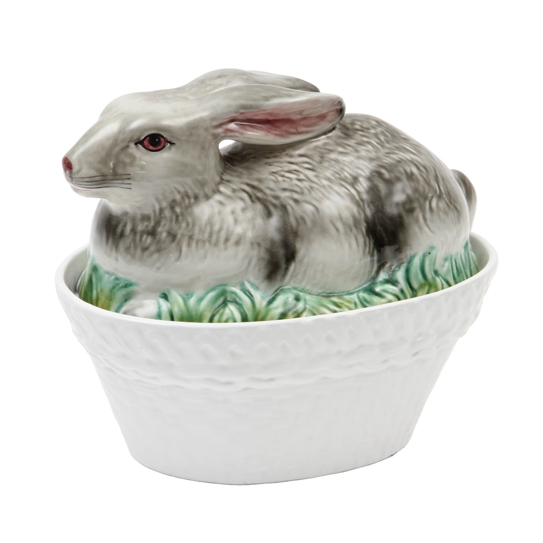 Portugal Bunny Tureen: A vintage bunny tureen made in Portugal. 11w, 9h, 8d inches.