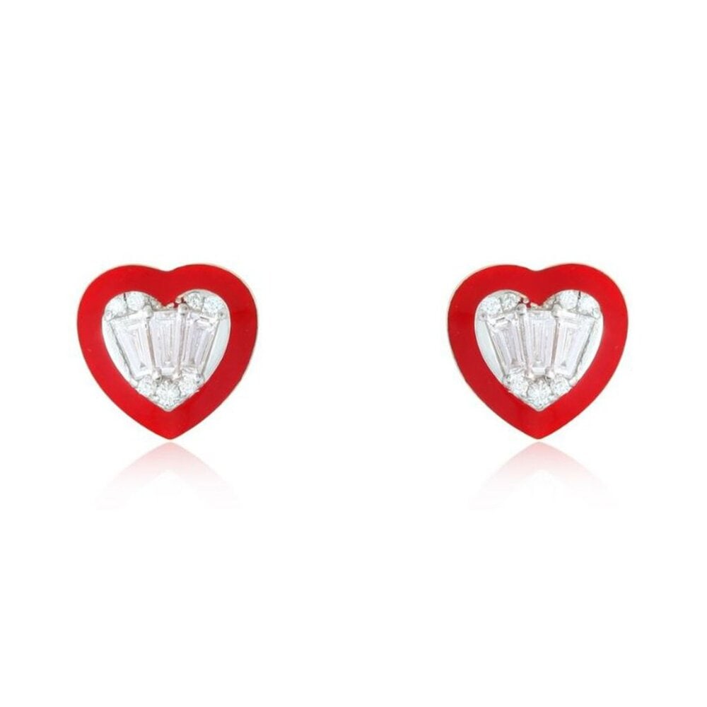 Exquisite Diamond 14K (or 18k upon request) Yellow Gold Ear Studs Earrings: Crafted from natural diamonds, these stunning ear studs are designed in 14K Yellow Gold or White Gold, offering a timeless, sophisticated appeal. The diamonds are expertly cut and set to maximize bril