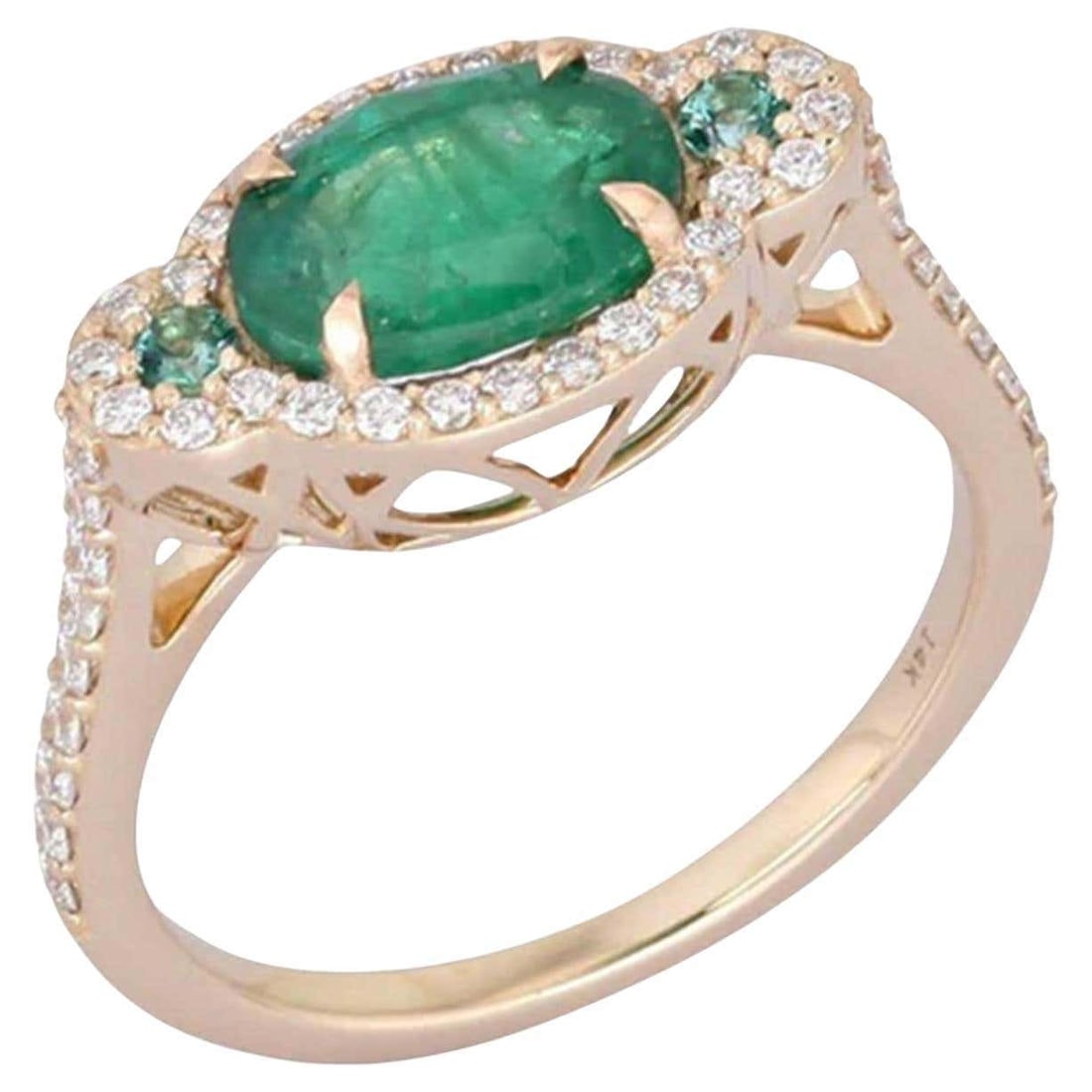 Emerald Diamond 14K (or 18k upon request) Yellow Gold Solitaire Ring: The Emerald Diamond 14K Yellow Gold Solitaire Ring showcases the perfect harmony of natural diamonds and vibrant emeralds. Crafted in 14K yellow gold, this luxurious ring features sparkling diamonds t