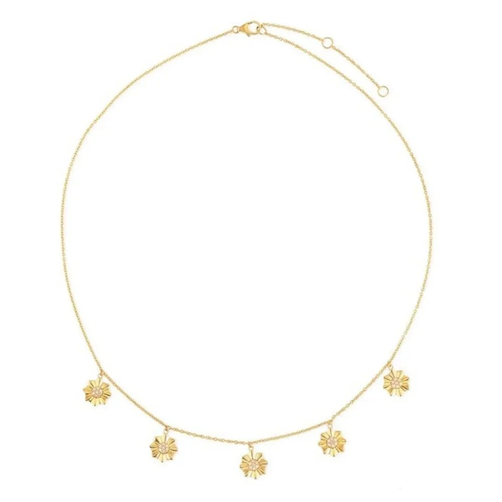 35 Diamond 14K (or 18k upon request) Yellow Gold Enchantment Station Necklace: The 35 Diamond 14K Yellow Gold Enchantment Station Necklace features 35 natural diamonds totaling 0.25CT set in 14K Yellow Gold. With an adjustable length of 16+2 inches, it offers a perfect fit. Weig
