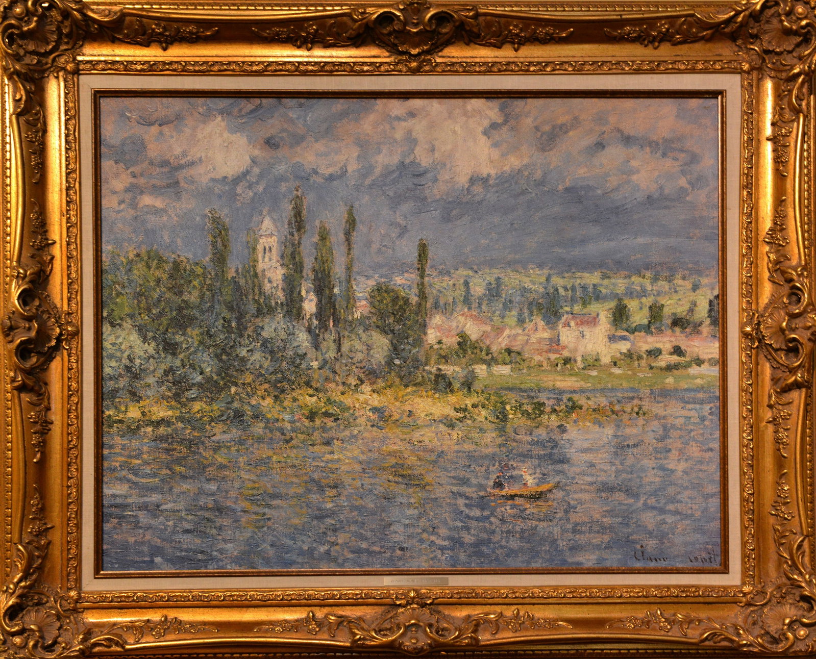 Serene Waters, After Monet: This exquisite oil on board is a faithful recreation of a Claude Monet masterpiece, capturing the essence of Impressionism's ethereal beauty. Measuring 32" x 38", "Serene Waters" transports the