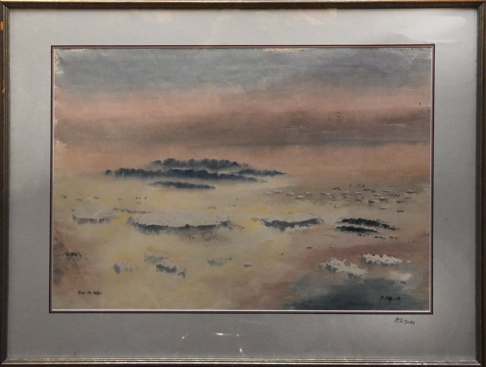 Ethereal Landscape: Watercolor Sky and Mist: Capture the serene beauty of a misty morning with this original watercolor painting, "Ethereal Landscape." The soft washes of color create a dreamlike atmosphere, as the sky blends seamlessly into