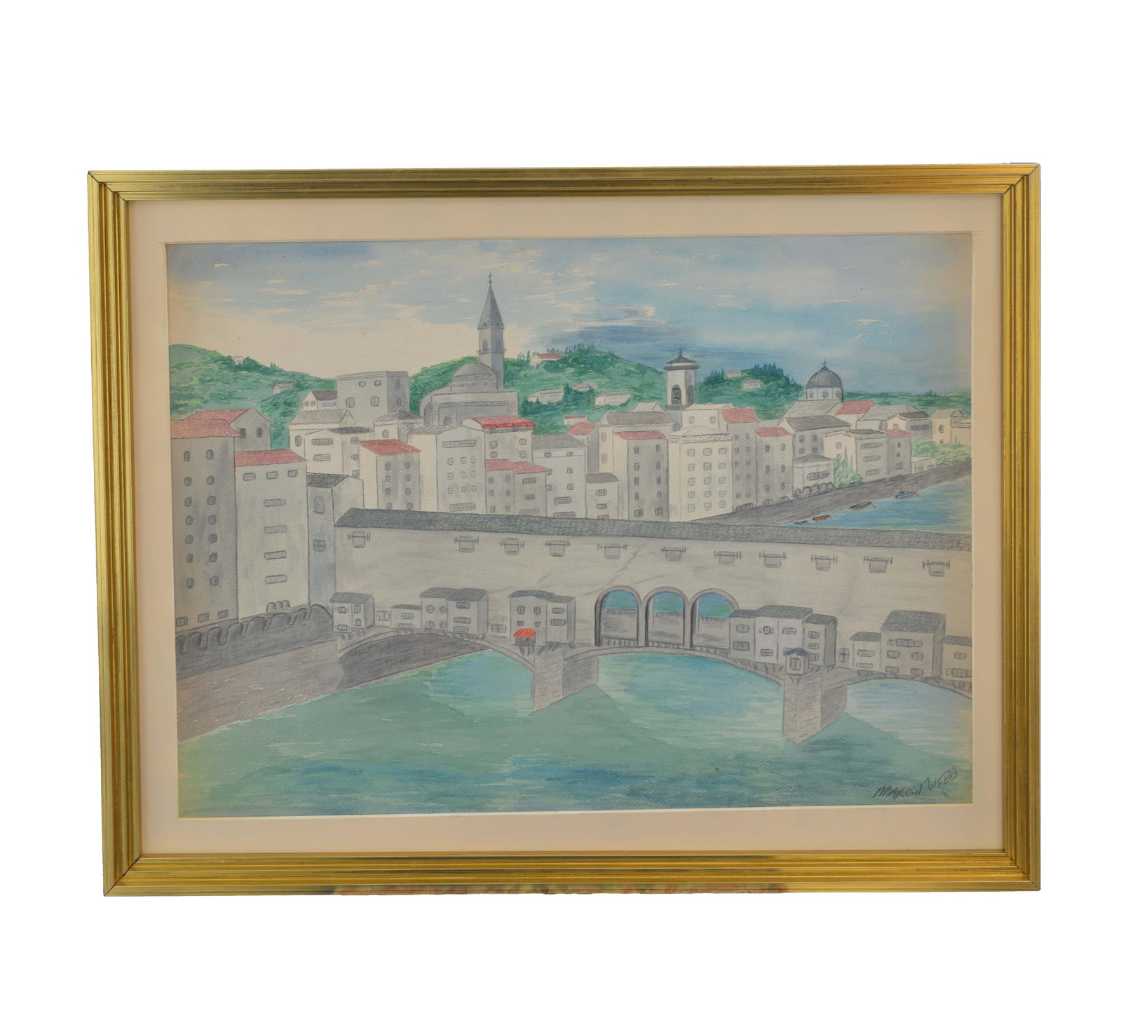 Ponte Vecchio, Florence - Pastel by Marion Webb (1 of 1)
