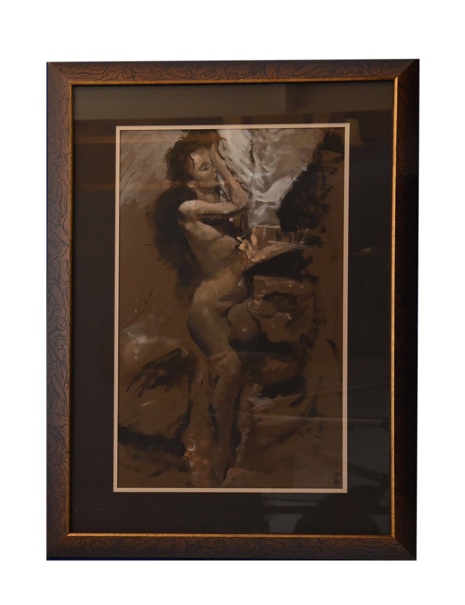Reclining Nude Study" by Richard Hauser(1931-2004) (1 of 1)