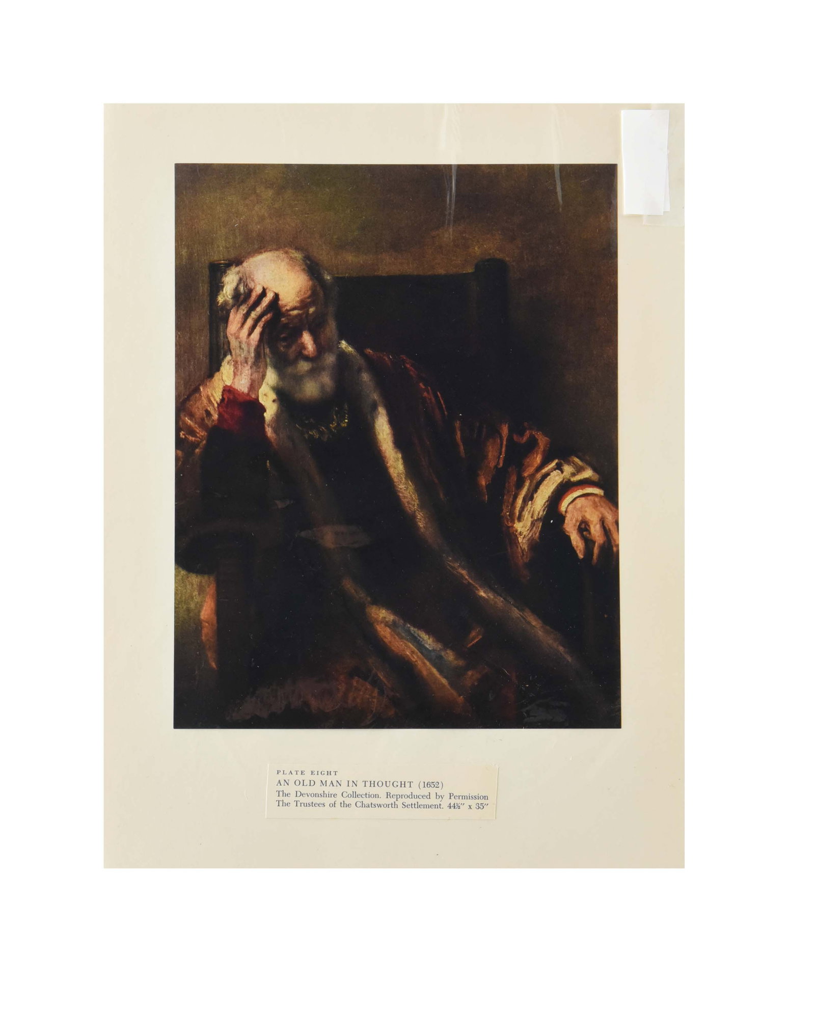 An Old Man in Thought (1652) by Rembrandt - Fine Art Museum Print: This evocative art print captures the emotional depth and technical brilliance of Rembrandt van Rijn. Titled An Old Man in Thought (1652), this work is a premier example of Rembrandt's "tronies"-chara