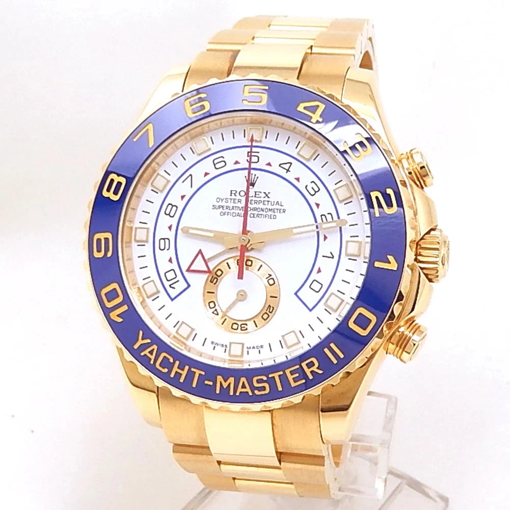 Rolex Yacht-Master II 18k Yellow Gold Oyster Automatic White Men's Watch 116688: Condition:Pre-owned Brand:Rolex Model Number:116688 Model Name:Yacht-Master II (M Serial) Case Material:18k Yellow Gold Bracelet Material:18k Yellow Gold Dial Color:White Movement:Automatic Case Size: