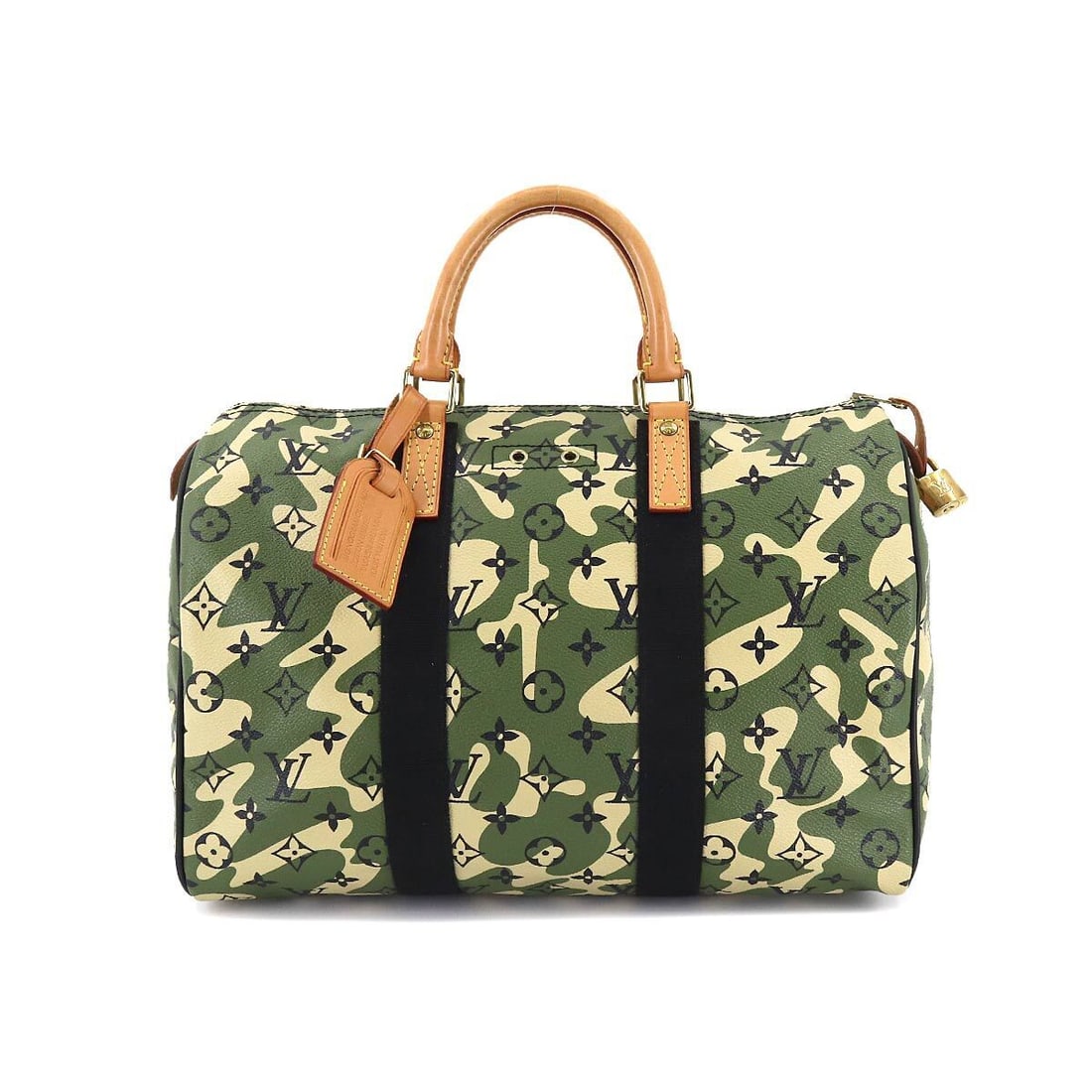 LOUIS VUITTON Monogramo Flage Speedy 35 Hand Bag M95773 Camouflage (1 of 10)