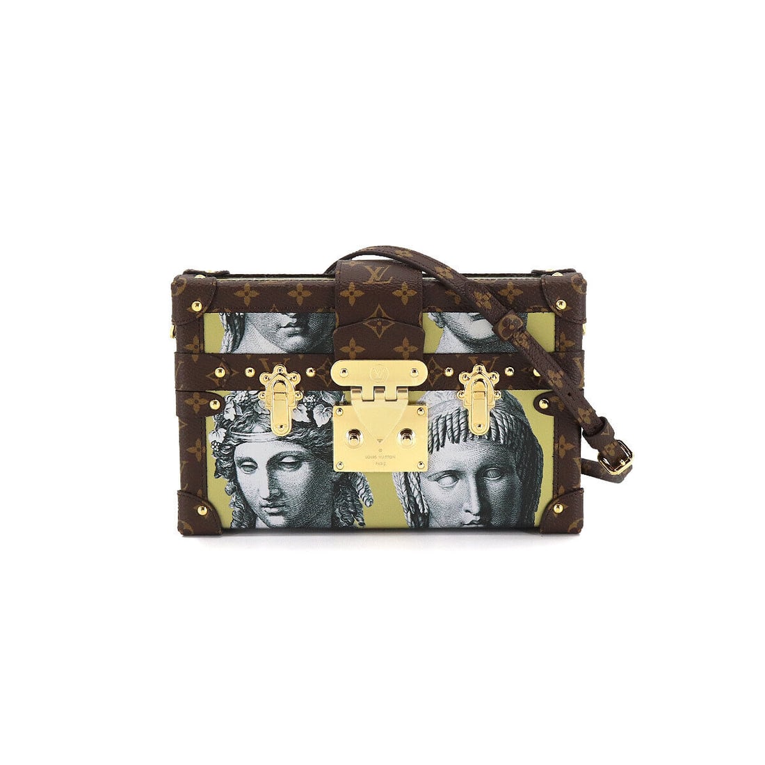 LOUIS VUITTON Monogram Petite Malle Shoulder Bag Brown M59149: Condition:Pre-owned Brand:LOUIS VUITTON Style:Shoulder Bag Exterior Material:Monogram Canvas , Leather Exterior Color:Monogram , Multicolor Department:Women Size W:7.87 inch Size H:4.92 inch Size D:2.