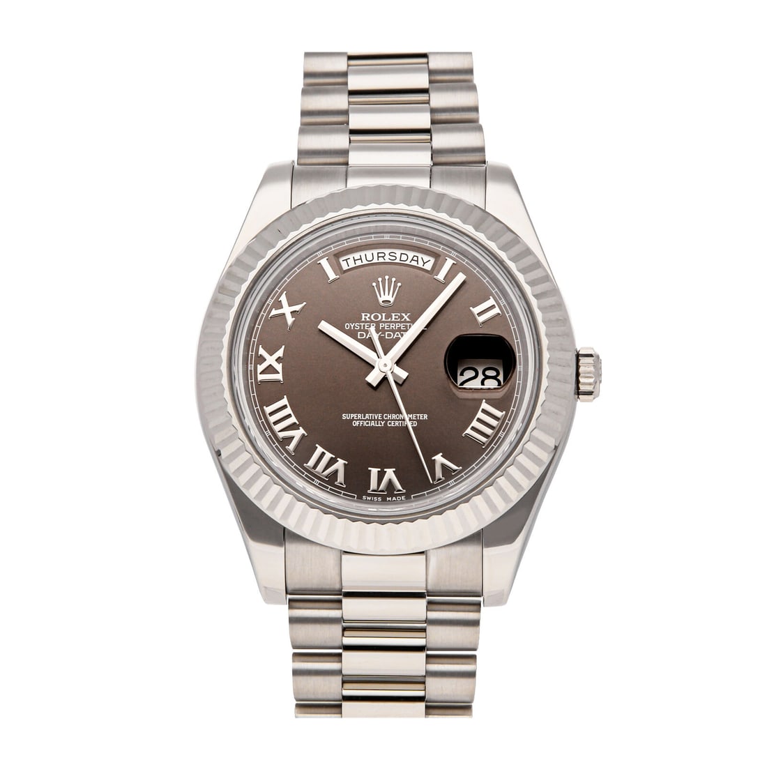 Rolex Day-Date Automatic 41mm White Gold Mens President Bracelet Watch 218239 (1 of 4)