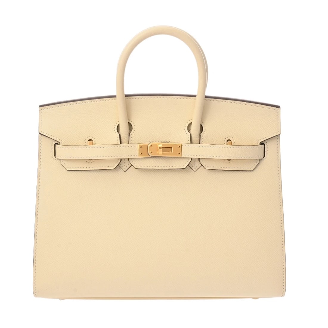 HERMES Birkin 25 Serie Veau Epsom Nata Women Handbag: Condition: Pre-owned Brand: HERMES Material: Veau Epsom Color: Nata × Gold Metal Size(CM): H:about 19cm W:about 25cm (Bottom) D:about 13cm